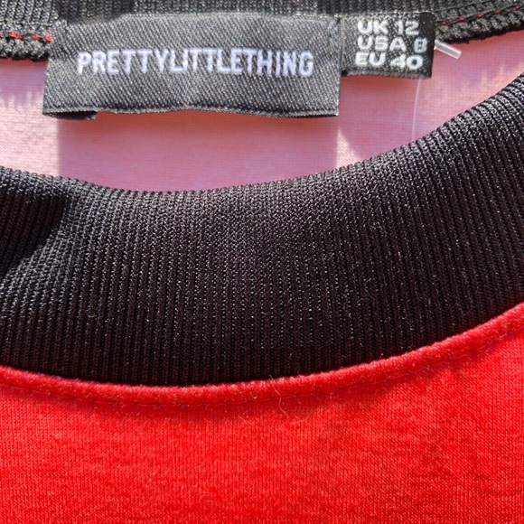 💥LAST CALL💥 PRETTYLITTLETHING Stripe Oversize Boyfriend T-Shirt Dress Sz 8 Top - Picture 5 of 8